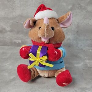 Gemmy Animated Mouse‎ Rat Singing Dancing Christmas Holiday Presents